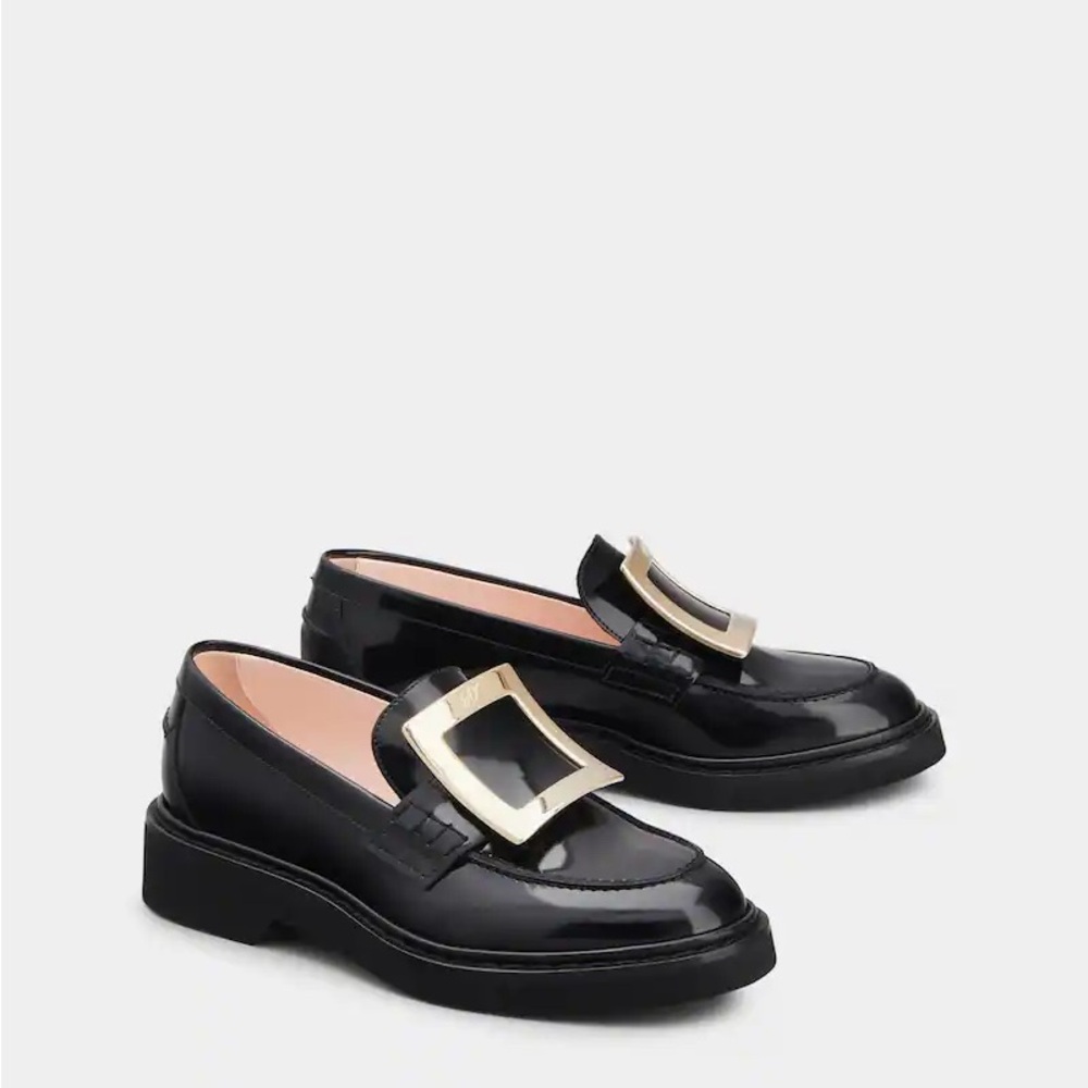 Roger Vivier Viv’ Ranger Leather Loafer
